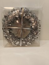 Kerstkrans - Zilver - Doorsnee 26 cm