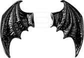WIDMANN - Zwarte vinyl duivel vleugels voor volwassenen