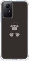 Smartphone hoesje Geschikt voor Xiaomi Redmi Note 12S Hoesje Bumper met transparante rand Gorilla