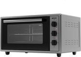 Wiggo WMO-E456(X) - Vrijstaande Mini Oven - 45 liter - 2000 Watt - Timer - 5 jaar Garantie - Rvs