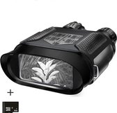 Nachtkijker Met Infrarood - Verrekijker Met Nachtzicht Dag & Nacht - Night Vision Goggles Bril + SD Kaart - Nachtkijker - Zwart