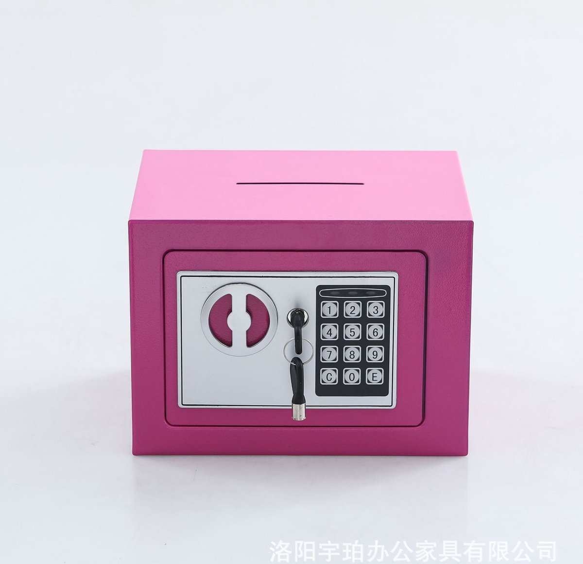 Veilige volledig stalen huishoudelijke kleine kluis, mini-inbouw elektronische muntspaarpot met wachtwoord roos