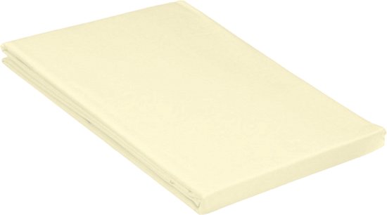 Drap en Katoen Confortablement Laken Double Twin - 240x275 cm - Jaune Doux