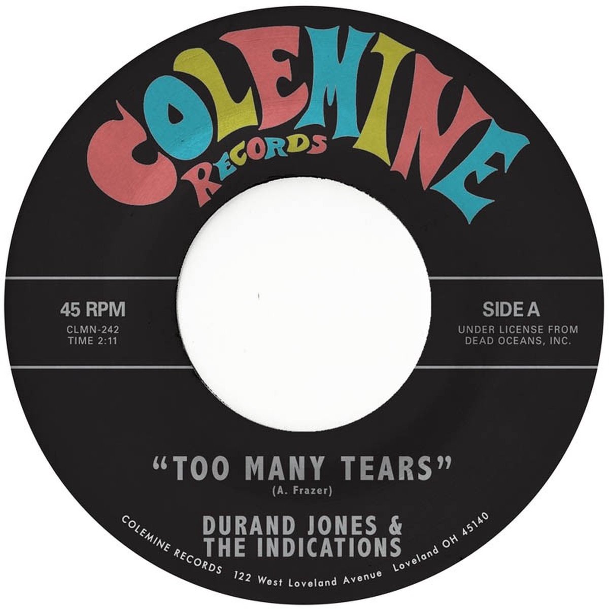 Durand Jones & The Indications - Too Many Tears / Cruisin' To The Parque (7" Single)
