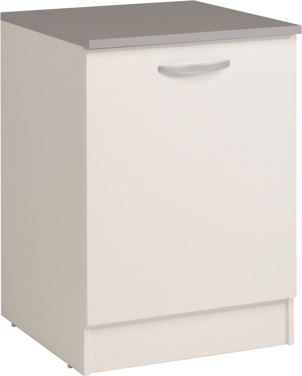Onderkast Eko 60 Cm Met Deur - Wit - Parisot - Keuken Onderkast - Wit - Spaanplaat