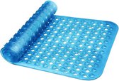 Badmat, 40 x 88 cm Douchemat antislip met zuignappen, machinewasbaar, badmat voor badkamer (blauw)