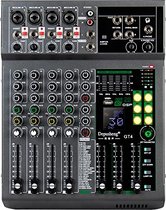 De professionele 4-kanaals mixeringang Depusheng GT4 beschikt over 99 soorten digitale DSP reverb-effecten, U-disk, krachtige uitgang, dual-kanaal, Bluetooth, 500 W