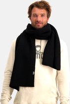 NOMAD® Turoa Sjaal Heren Zwart | Winter Warm & Zacht | Gebreide Wolmix | One Size