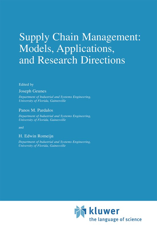 Supply Chain Management: Models, Applications, and Research  ... - cover