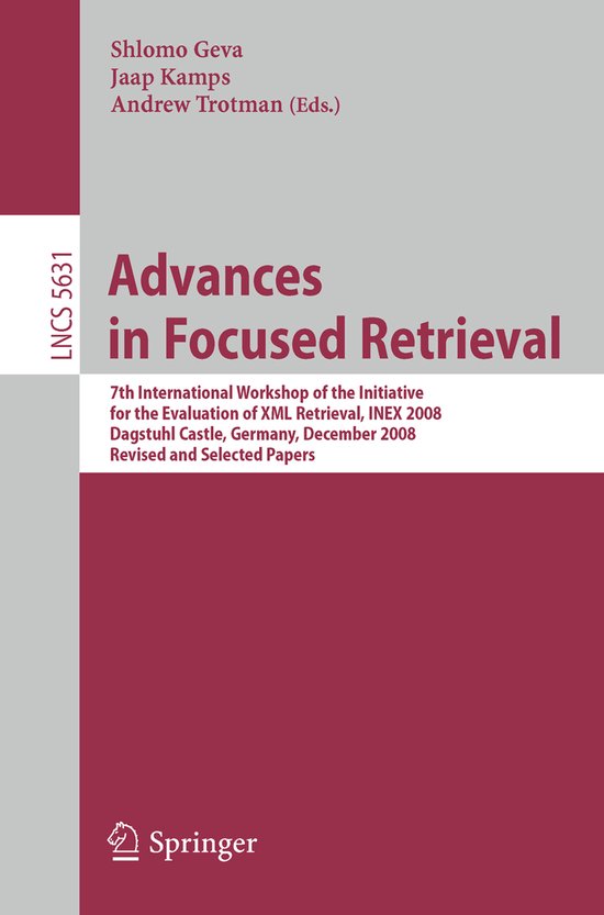 Advances in Focused Retrieval - cover