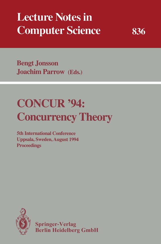CONCUR '94: Concurrency Theory - cover