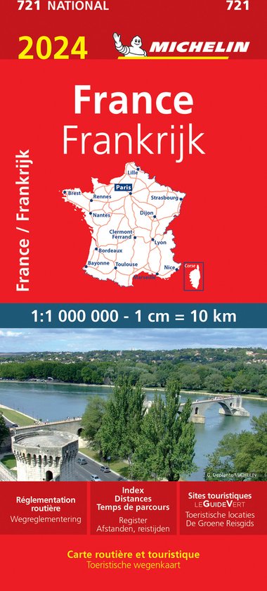 Nationale kaarten Michelin - Michelin Wegenkaart 721 Frankrijk 2024