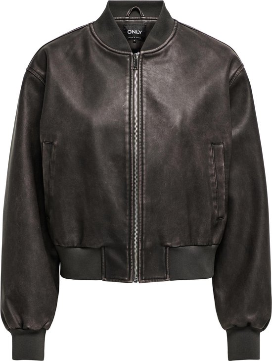 ONLY ONLJANE FAUX LEATHER WASHED BOMBER OTW Dames Jas - Maat M