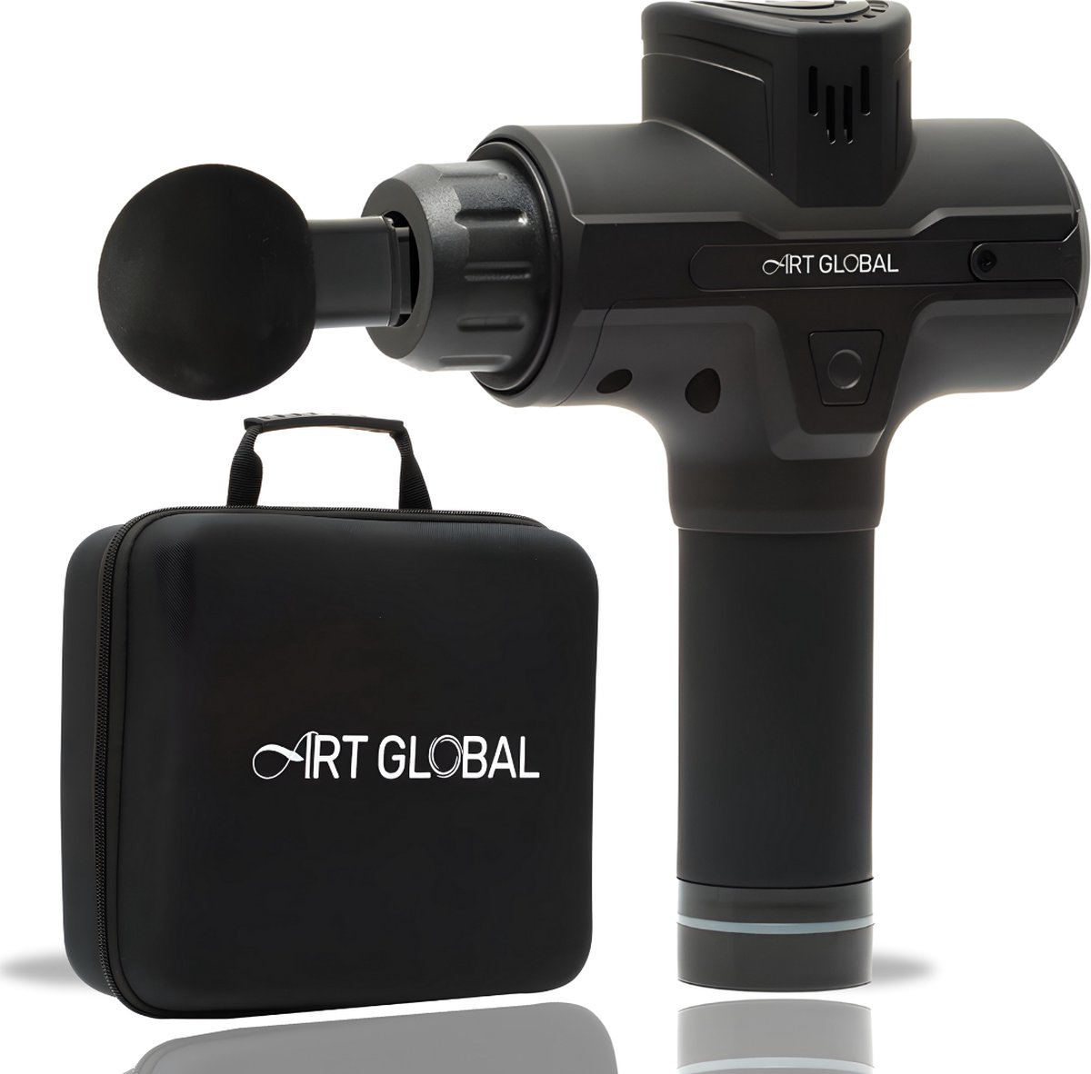 Artglobal Massage Gun Professioneel – Massage Apparaat – Massagegun – Massage Pistool – Voor Sport & Ontspanning - Met 6 opzetstukken - 30 snelheden – Met Brushless Motor