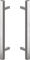 Deurgreep set RVS - 140cm - 45º - 40x40mm - T model