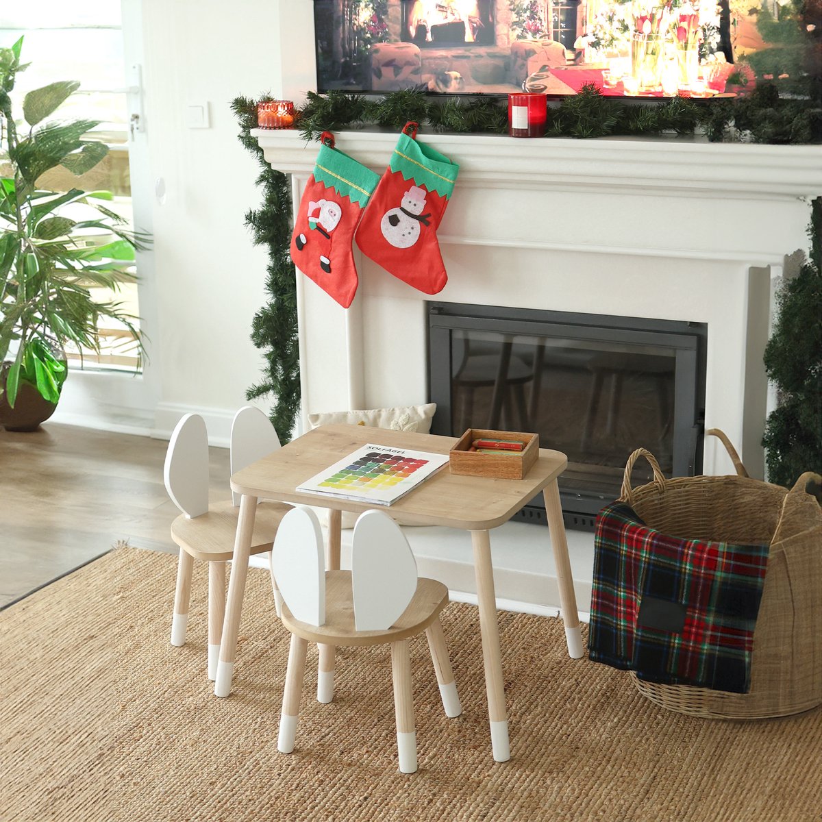 WOLTU Kindertafel met 2 stoelen, kindertafel en stoelen, afgeronde randen en hoe WOLTU Kindertafel met 2 stoelen, kindertafel en stoelen, afgeronde randen en hoe