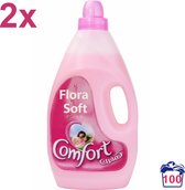 Comfort - Flora Soft - Assouplissant - 6L - 100 Lavages - Pack économique