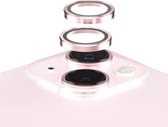 PanzerGlass Optical Hoop Rings Geschikt voor Apple iPhone 15 / 15 Plus - Camera Lens Protector Glas - Schokbestendig - Krasbestendig - met Applicator - Roze