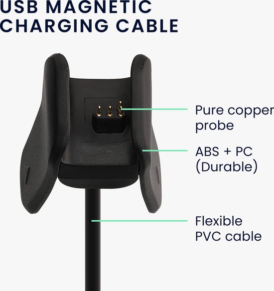 kwmobile Câble de chargement USB compatible avec Garmin vivosmart 4 - Câble  pour