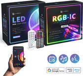 Lideka® - LEDstrip Smart 20 meter - RGB 15 + RGBIC 5 meter - Multi color - Met app en Afstandsbediening