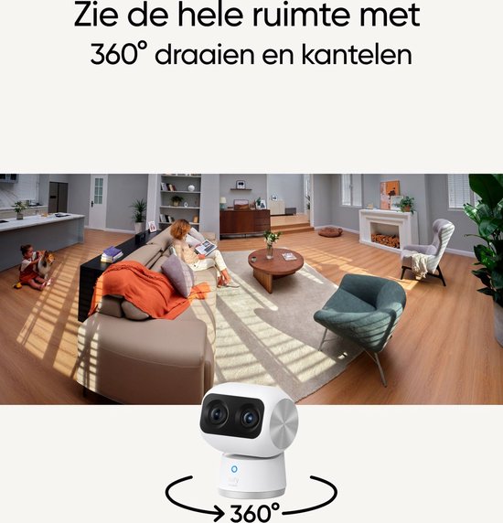 eufy Security Indoor Cam S350 + SAMSUNG MicroSDXC 128GB PRO - Bundel van eufy Security — afbeelding 5