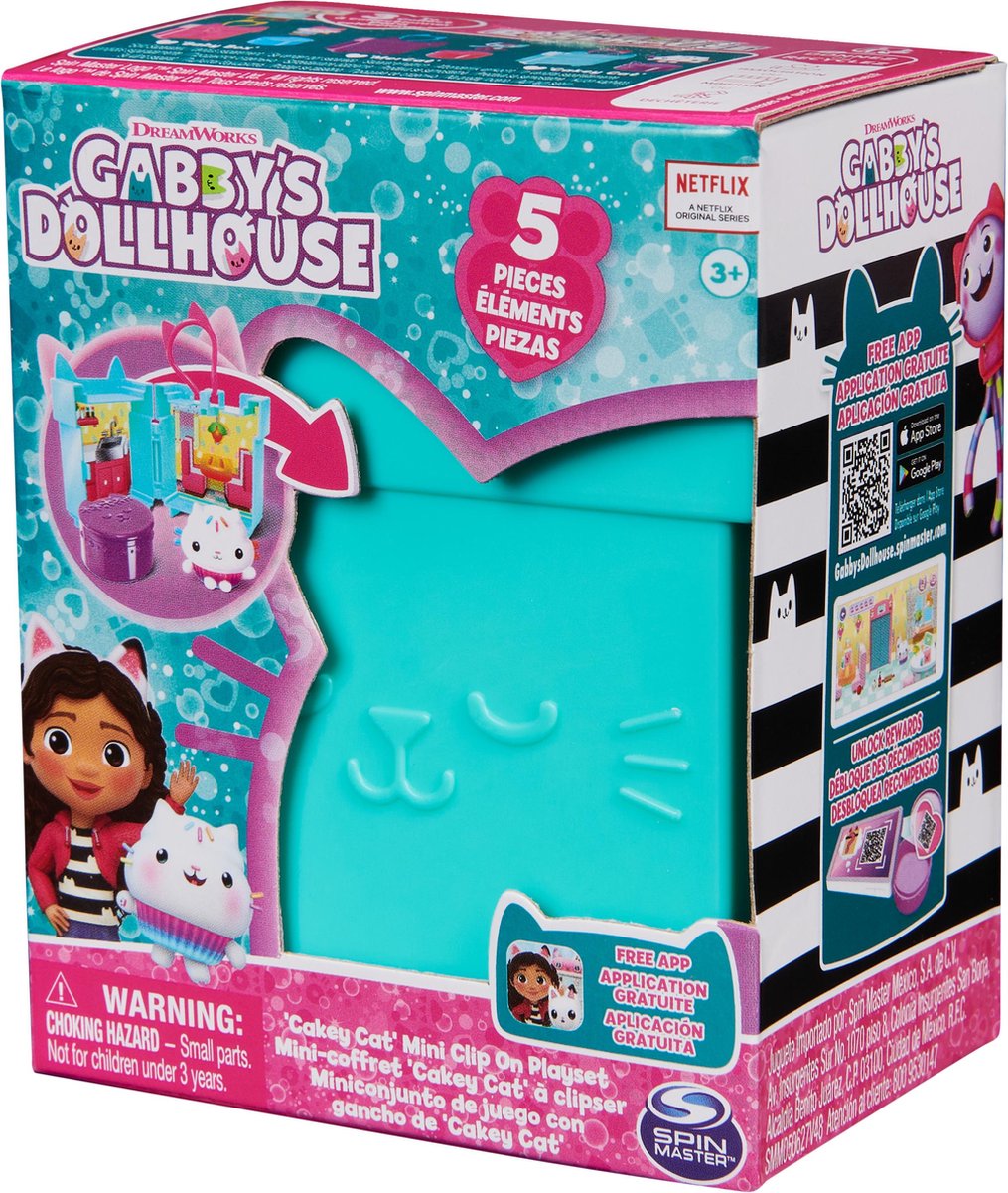 Gabby's Poppenhuis - speelset met clip met speelgoedfiguur en poppenhuisaccessoires - stijlen kunnen verschillen