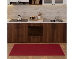 Ottomanson Ottohome Collection Plain Rubber Backed Carpet Runner, Red, 67 cm x 183 cm