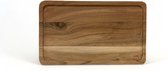 WinQ - Schaal Acaciahout 35x15x2cm - presenteerschaal - dienblad hout - schaal voor kaarsen - onderbord voor kaarsen en olielampen - decoratieve dienbladen