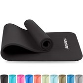 Tunturi NBR Yogamat Anti Slip - Fitnessmat Extra dik & zacht - Sportmat - 180x60x1.5cm - Incl Trainingsapp - Zwart