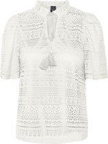 VERO MODA VMHONEY LACE S/S TASSEL TOP WVN GA Dames Top - Maat M