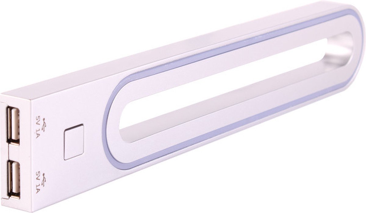 Wandlamp LED 12V/3W Zilver incl. 1x USB