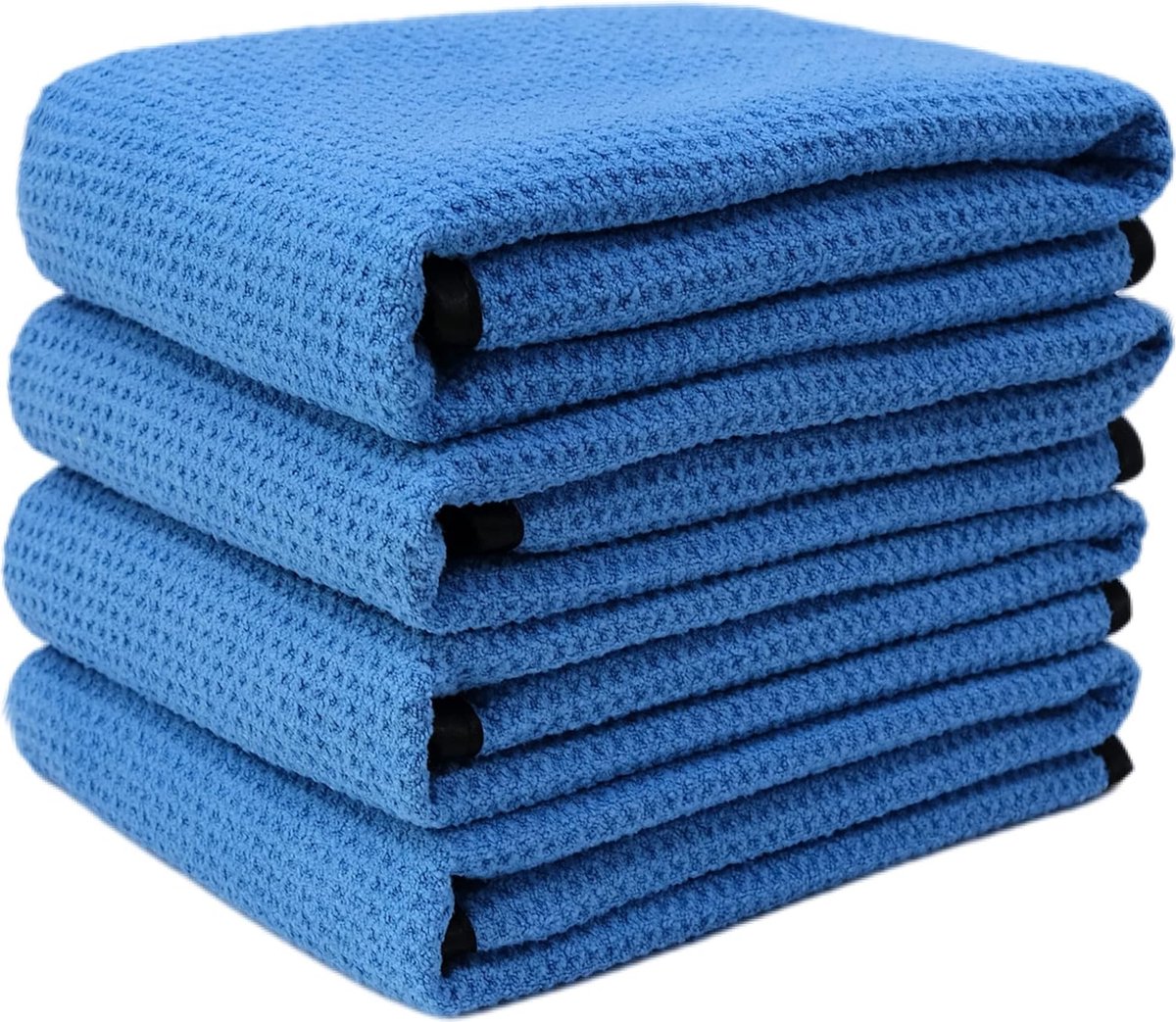 Hoogwaardige microvezeldoek wafelstructuur blauw 40 6 x 61 cm 4 stuks