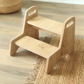 Marchepied Bois De Manguier KNOBSWORLD - Support 136 Kg, Portable