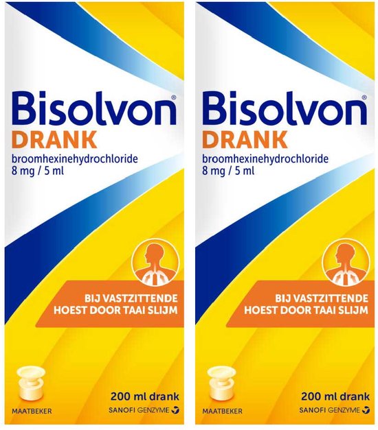 Bisolvon Drank Vastzittende Hoest - 2 x 200 ml - Bisolvon