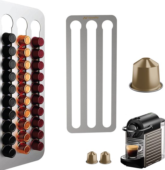 Novelty Capsulehouder voor Nespresso Cups - Capsulehouders Koffiecups - Houder Koffie Capsules - RVS - Cuphouder 30 Stuks