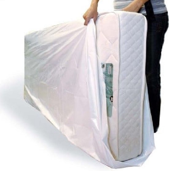 Plastic matrashoes Wit 1 persoons - 225 cm x 114 cm x 30 cm