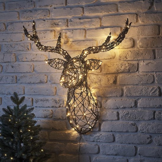 Kerstfiguur - Eland - Lichtkleur: Koud Wit, Type: LED - Eland