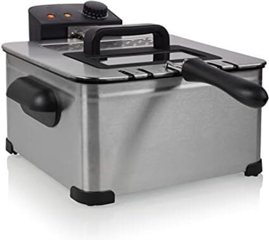 Foto: Frituurpan 5 liter frieuse 5 liter frituurpan elektrisch grote en 2 kleine manden inhoud 5 l zilver