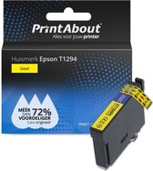 PrintAbout huismerk Inktcartridge T1294 Geel geschikt voor Epson