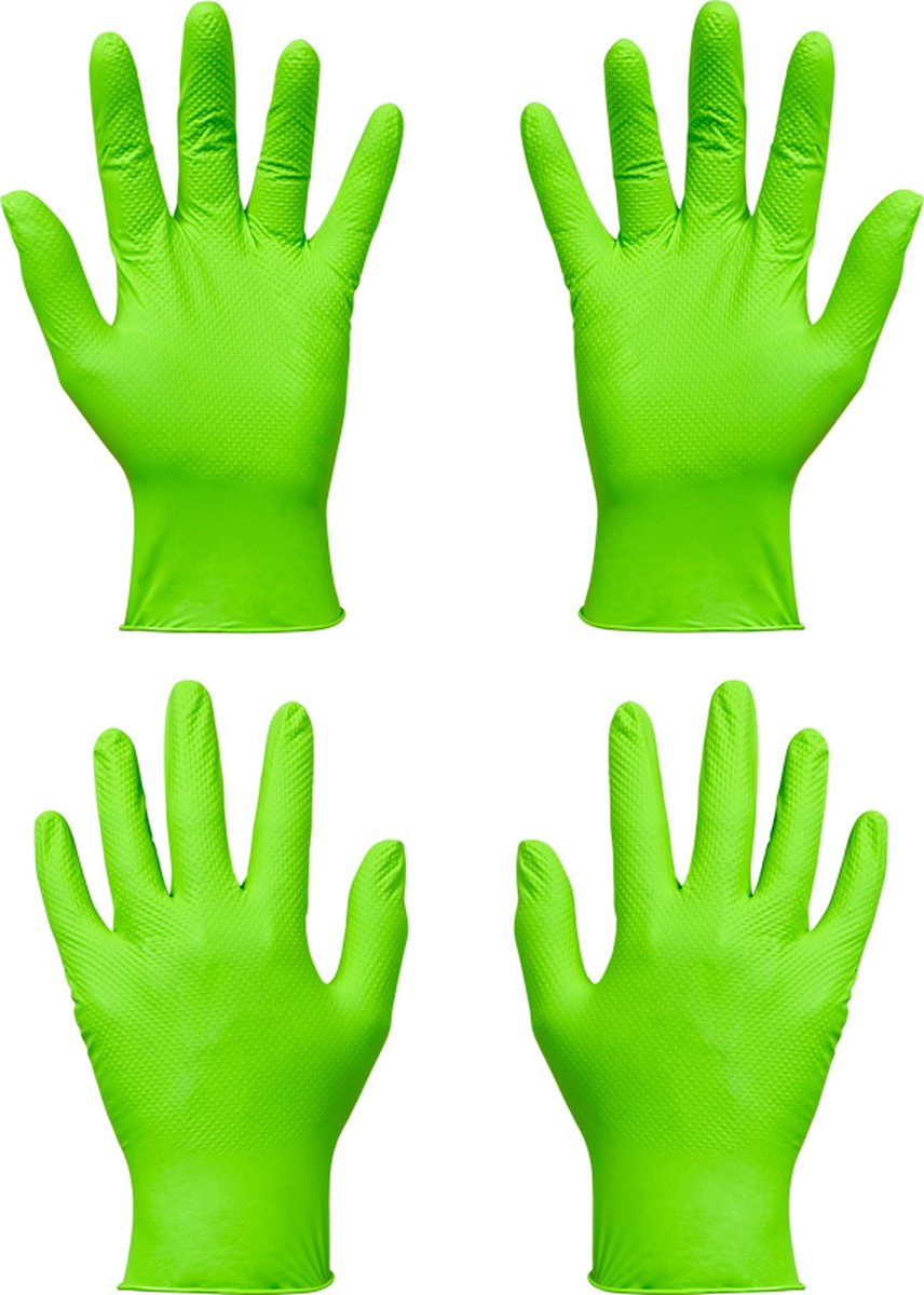 Gripp-It nitril handschoenen - maat M - Groen - dispenserdoos à 50 stuks