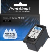 PrintAbout huismerk Inktcartridge PG-540 Zwart geschikt voor Canon