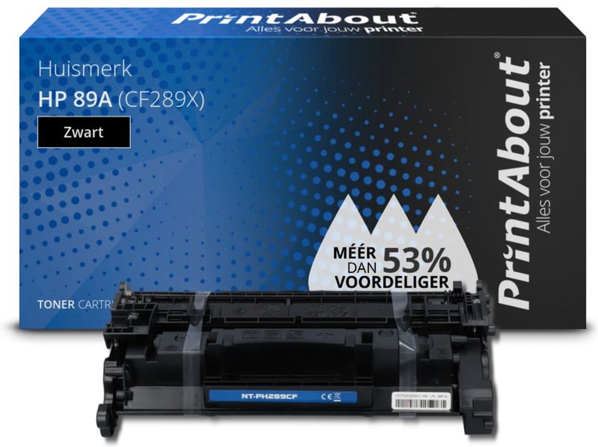 PrintAbout huismerk Toner 89A (CF289X) Zwart Hoge capaciteit geschikt voor HP