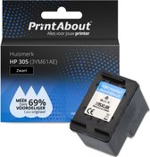 PrintAbout huismerk Inktcartridge 305 (3YM61AE) Zwart geschikt voor HP