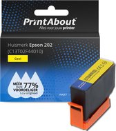 PrintAbout huismerk Inktcartridge 202 (C13T02F44010) Geel geschikt voor Epson