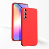 AziLine Rood Silicone Case Geschikt voor Samsung Galaxy A54 5G - AziLine Rode Bescherming Hoesje - Premium Rood Backcover geschikt voor Samsung Galaxy A54