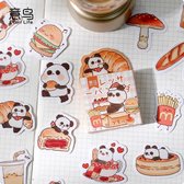 Kawaii Cartoon Panda Stickers - Set van 45 - Planner Agenda Stickers - Scrapbookdecoraties - Bujo Stickers - Geschikt voor Volwassenen en Kinderen