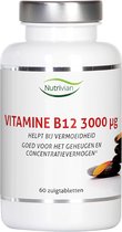 Nutrivian - Vitamine B 12 - 3000  µg (60 zuigtabletten)