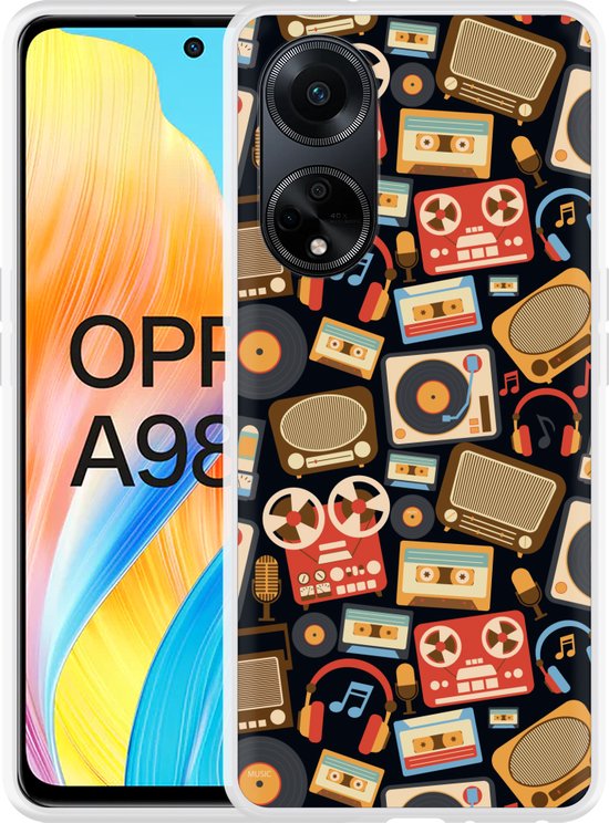 EASSGU [Elektrolyframe hoes voor OPPO A98 5G (6,7 inch) beschermhoes