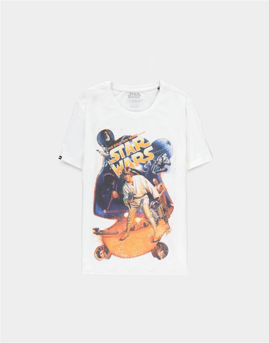 Star Wars - Luke Poster Heren T-shirt - M - Wit