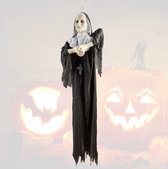 Cosy&Trendy Halloween Non Hangpop met Beweging en Geluid (EN) - H160CM - Geschikt voor binnen&buiten - Vogelverschrikker - Decoratie - Horror